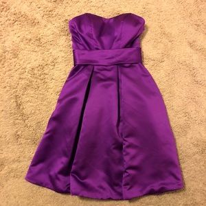 NWOT Strapless Purple Dress with Sweetheart Neckline